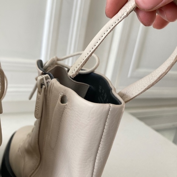 Sarto Anthropologie Ellera Ivory Leather Chelsea Boots Sz 7 - Picture 9 of 13